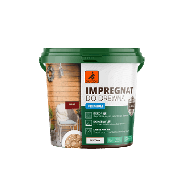 Premium Akrilinis Medienos Impregnantas raudonmedžio spalva 1L Dragon