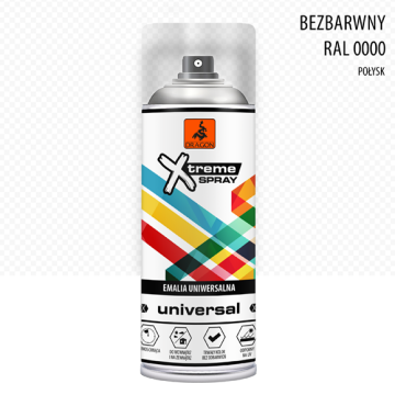 Universalus Emalio Purškiklis bezbarwny RAL 0000 400ml Dragon