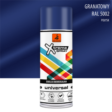 Universalus Emalio Purškiklis granatowy RAL 5002 400ml Dragon
