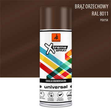 Universalus Emalio Purškiklis orzechowy RAL 8011 400ml Dragon