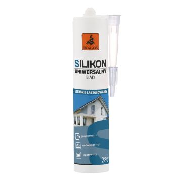 Universalus Silikonas BALTAS 280ml Dragon